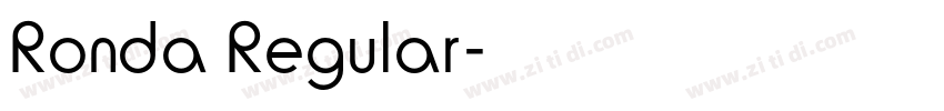 Ronda Regular字体转换